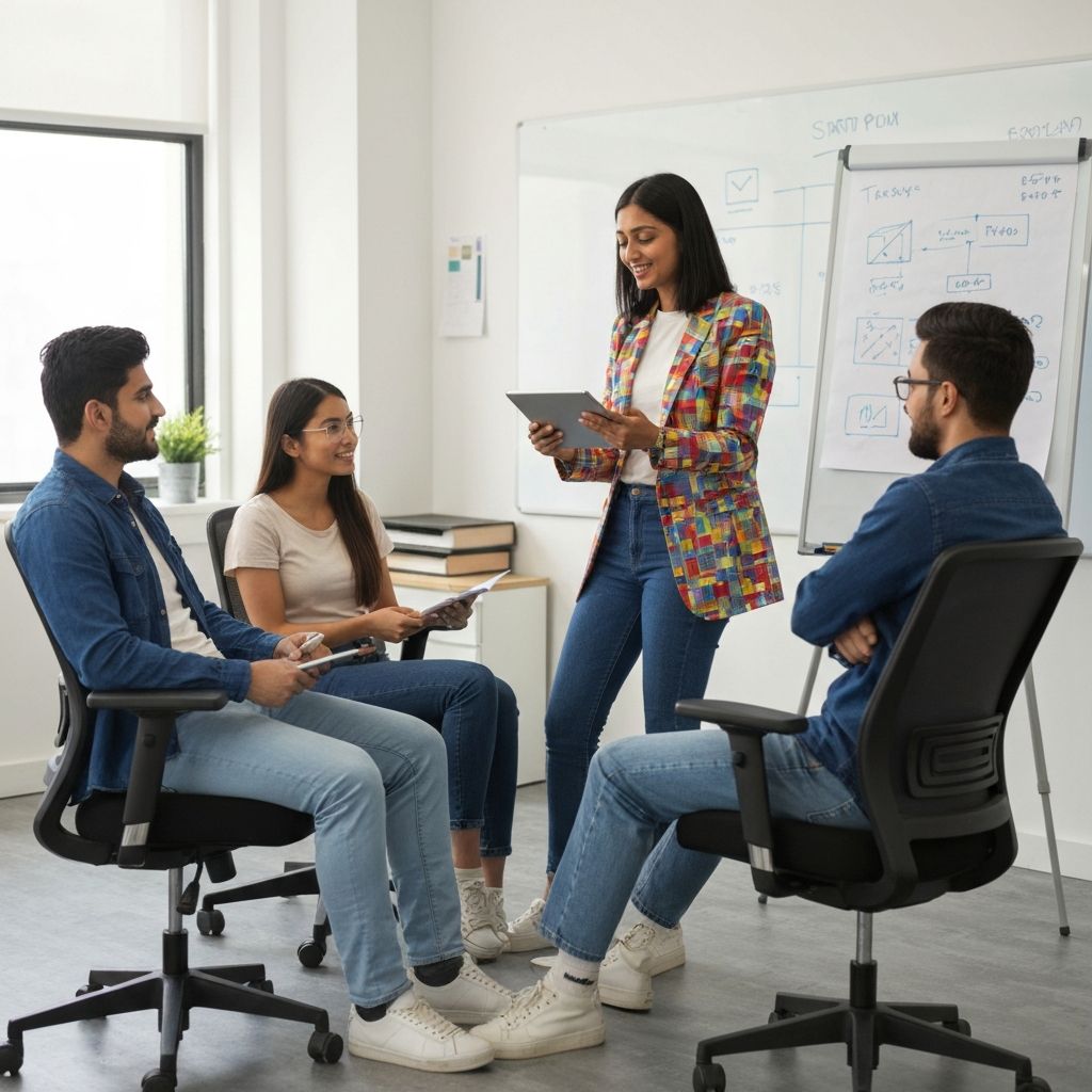 Equipo de startup en reunión